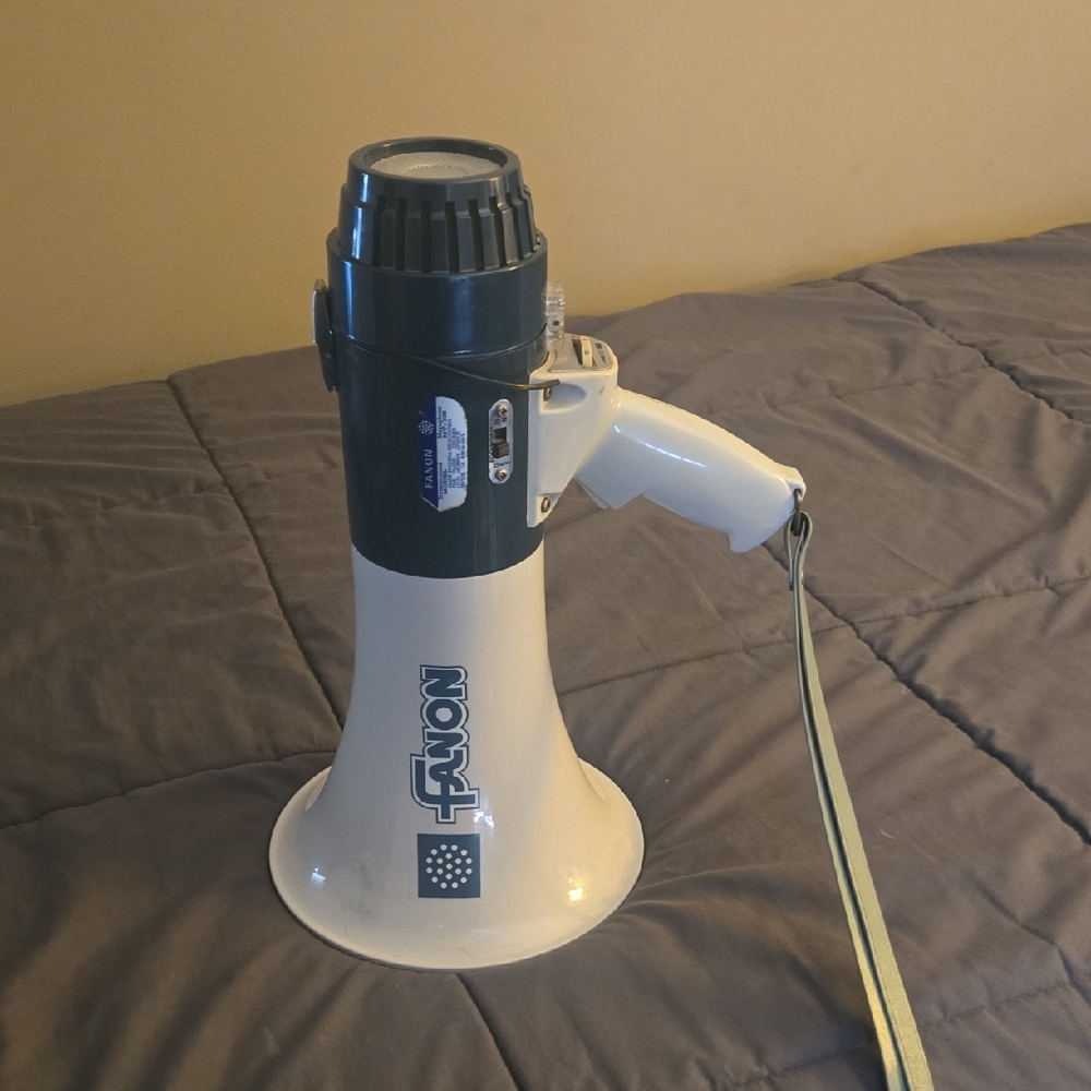 White and Gray Megaphone